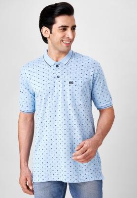 Printed Blue T-Shirt_41247