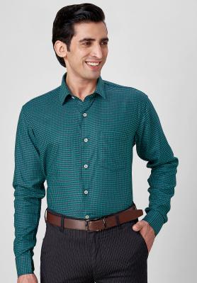 Blue Checks Slim Formal Shirt_S39175