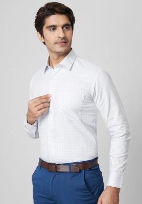 Checks Grey Formal Shirt_39071