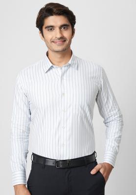 Striped White Formal Shirt_40700