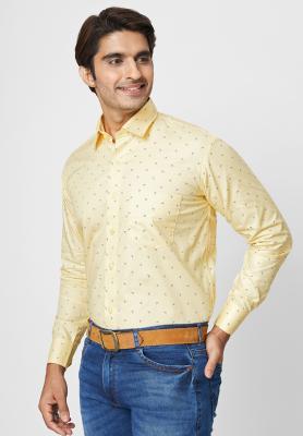 Yellow Printed Semi Formal_40850