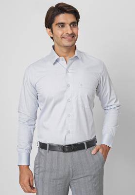 Blue Printed Antistain Formal Shirt_42621