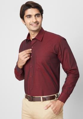 Printed Red Anti-Stain Formal-Shirt_42625